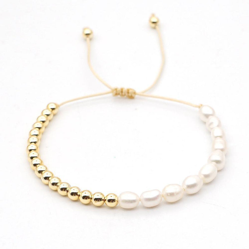 Rianne Pull String Bracelet with Freshwater Pearls