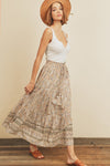 Ellie Floral Tiered Maxi Skirt