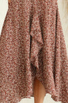 Ruth Front Ruffle Floral Maxi Skirt