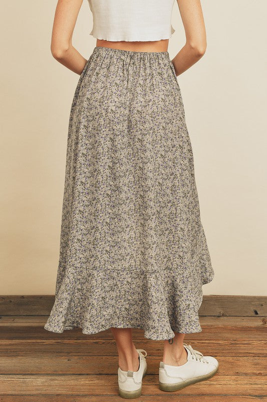 Tess Floral Print Maxi Skirt