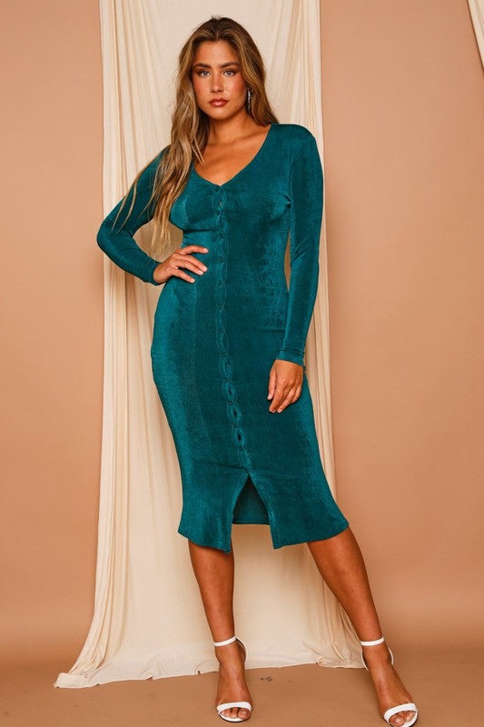 carmella midi dress Carmella Embellished Midi Dress - Nude