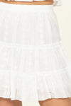Yahira High Waisted Eyelet Mini Skirt