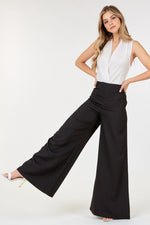 Becca High Waist Wide Leg Pants - Black