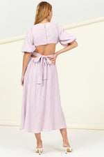 Tenley Cut Out Midi Dress - Lavender
