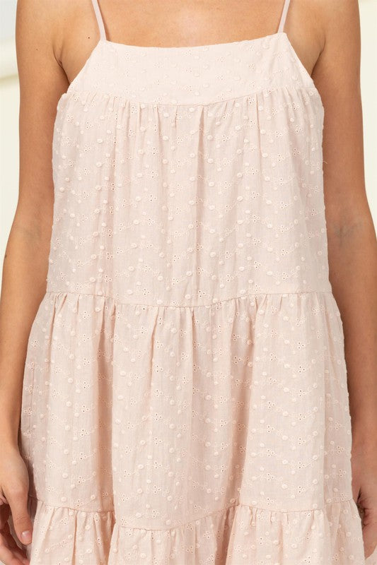 Freya Eyelet Dress - Mauve