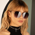 Freyrs Chelsie Sunglasses - Gold/Gray