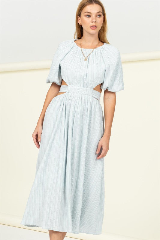 Tenley Cut Out Midi Dress - Blue Girls Will Be Girls Tenley Cut Out Midi Dress - Blue Girls Will Be Girls