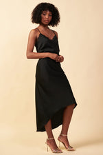 Effie High Low Midi Skirt - Black