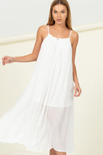 Paolina Sleeveless Midi Dress - White