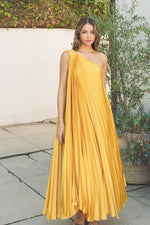 Cersei One Shoulder Maxi Dress - Yellow