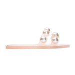 Carlo Pearl Detail Jelly Sandal - Pink