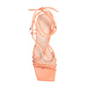 Kimberley Lace Up Strappy Heels - Orange