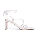 Kimberley Lace Up Strappy Heels - White
