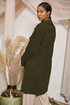 Ruby Shearling Oversized Coat - Green