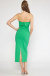 Lianne Strapless Fold Over Midi Dress