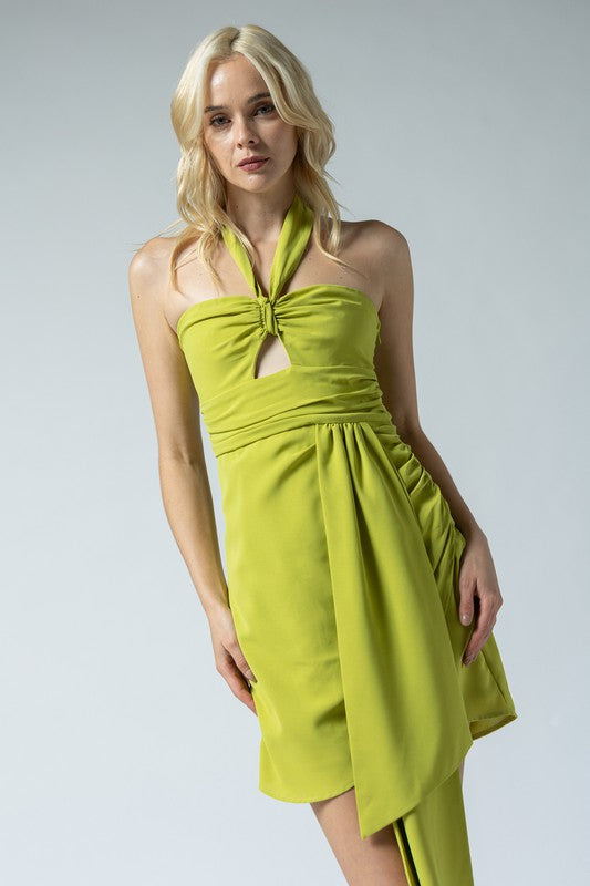 Gemma Halter Twisted Mini Dress Side Satch Girls Will Be Girls Gemma Halter Twisted Mini Dress Side Satch Girls Will Be Girls