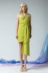 Gemma Halter Twisted Mini Dress Side Satch