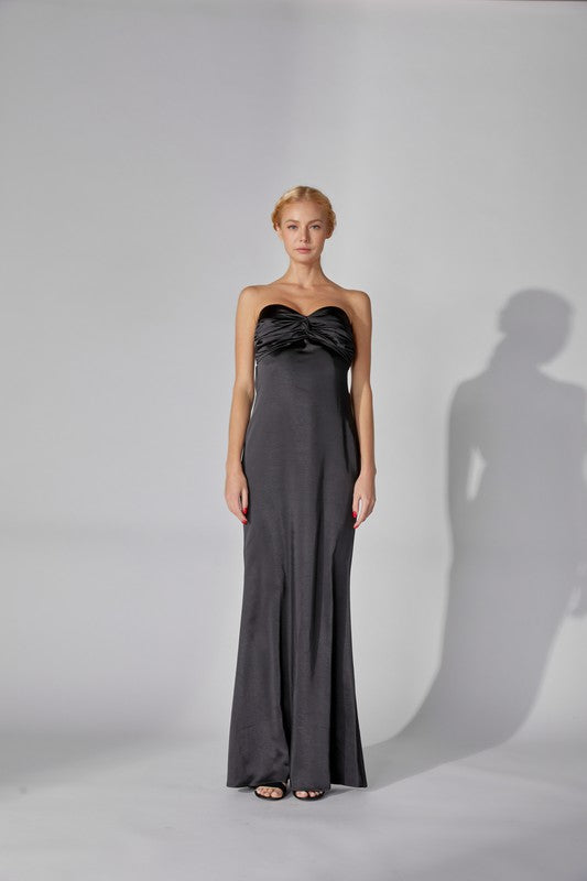 Elle Strapless Satin Maxi Dress Elle Strapless Satin Maxi Dress