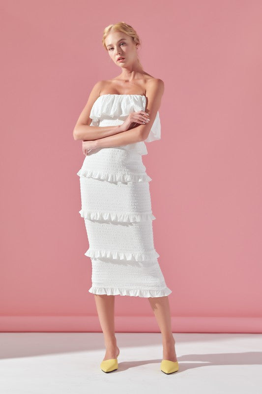 Fernanda Ruffle Detail Bodycon Dress