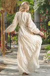 Alzi Long Sleeve Cut Out Maxi Dress