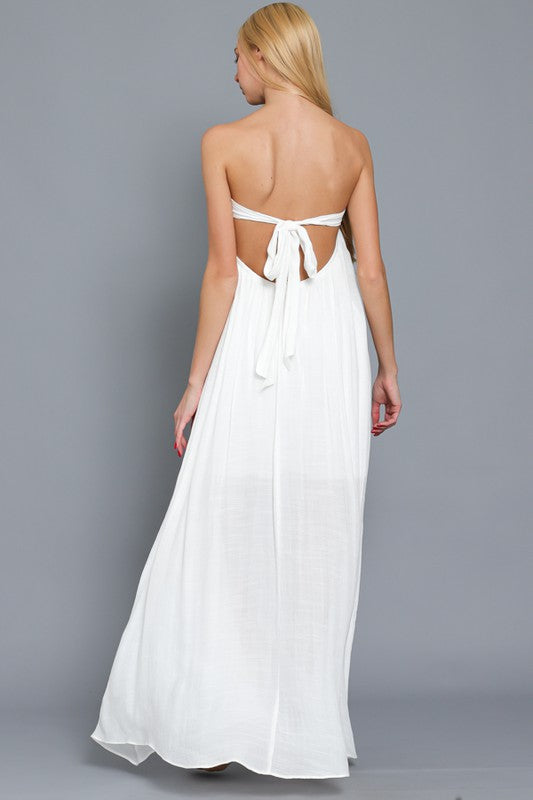 Monroe Strapless Linen Maxi Dress Girls Will Be Girls Monroe Strapless Linen Maxi Dress Girls Will Be Girls