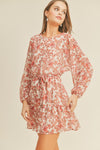 Malinda Floral Long Sleeve Mini Dress