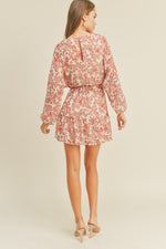 Malinda Floral Long Sleeve Mini Dress