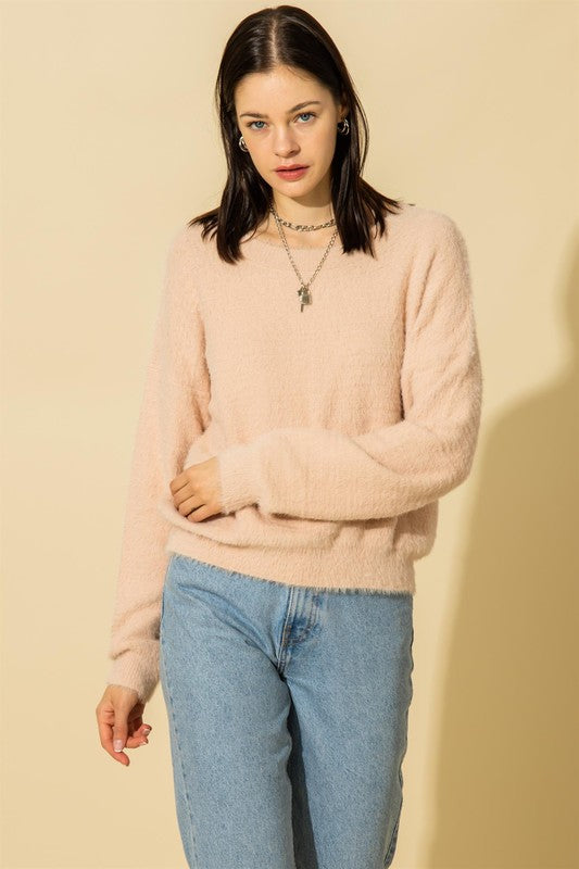 Faby Fuzzy Sweater - Pink