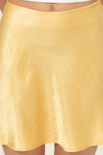 Valeria Satin Mini Skirt - Gold