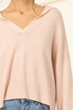 Tamika Collar Sweater - Blush