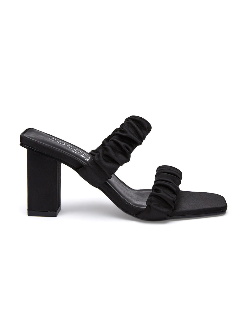 First Love Braided Heel Sandal - Black