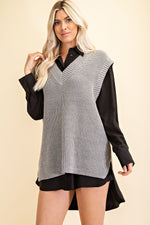 Duarte V Neck Sweater Vest - Grey