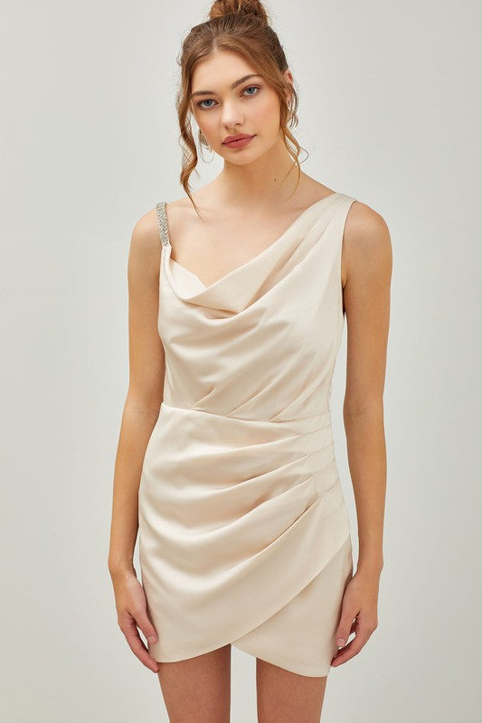 satin cowl neck ruched mini dress Amazon.com: winkbay Women's Cowl Neck Ruched Mini Dress Spaghetti Strap Club Party Bodycon Cami Dresses Red Small : Clothing, Shoes & Jewelry