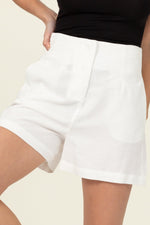 Tatum High Waisted Shorts - White