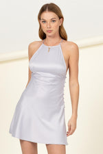 Eudora Satin Slip Mini Dress - Lavender