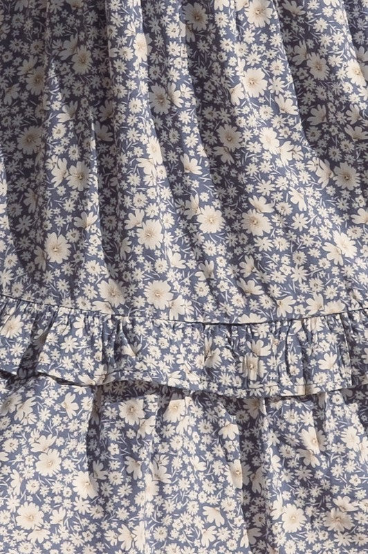 Anne Open Back Floral Smocked Mini Dress