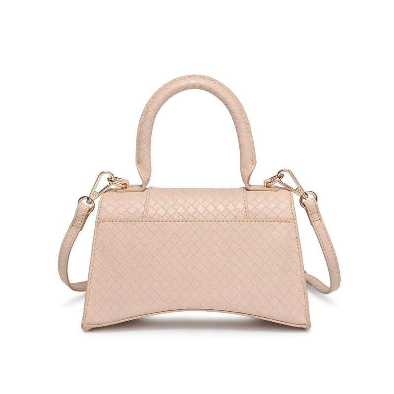 Spencer Croc Print Short Handle Handbag - Natural – Girls Will Be