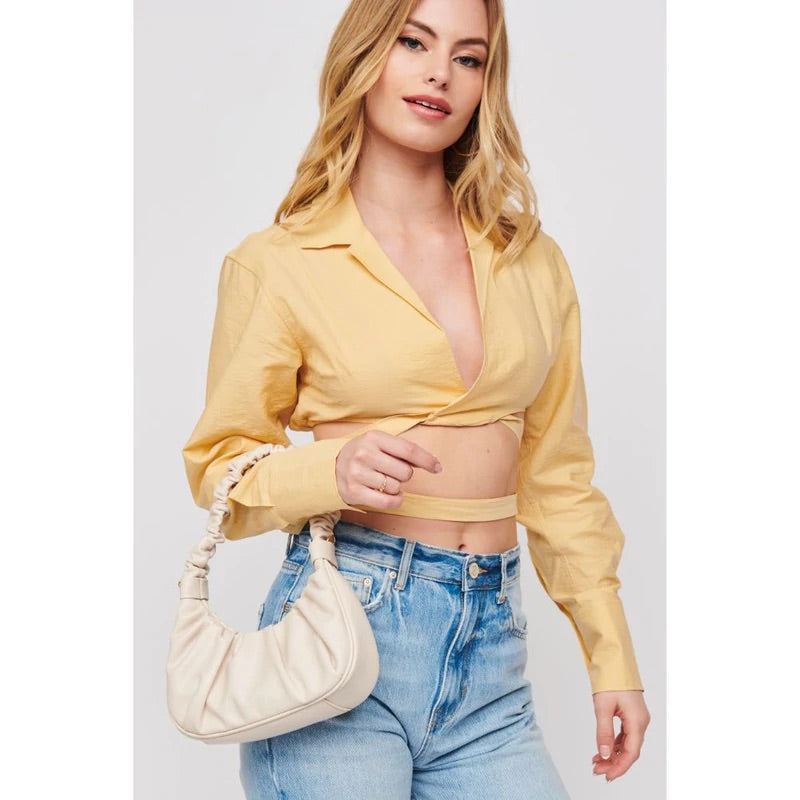 Oliveta Scrunch Mini Shoulder - Oatmilk