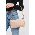 Gisely Patent Mini Shoulder Bag - Natural