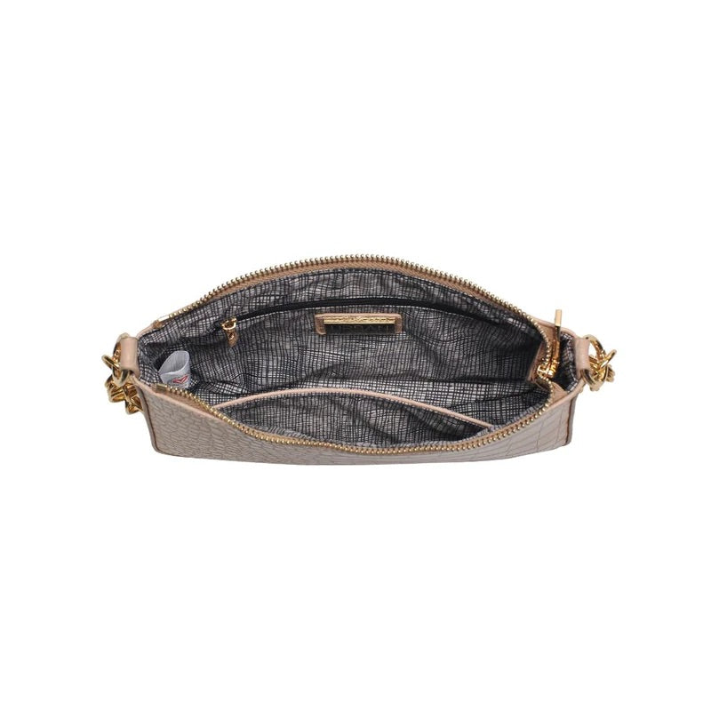 Gisely Patent Mini Shoulder Bag - Natural