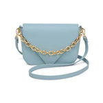Zamira Chunky Chain Crossbody Bag - Sky Blue
