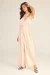 Nora Satin Twist Halter Jumpsuit