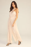 Nora Satin Twist Halter Jumpsuit