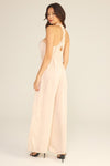 Nora Satin Twist Halter Jumpsuit