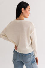 "Good Vibes" Knit Sweater - Cream