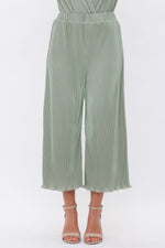 Ashton Pleated Body Suit And Cropped Pants Set