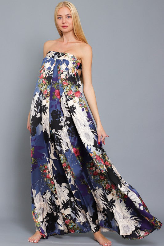 Ellison Strapless Jumpsuit - Navy Blue