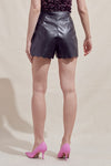 Fergie Faux Leather Scallop Shorts