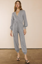 Kenza Jogger Knit Jumpsuit - Grey