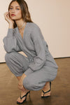 Kenza Jogger Knit Jumpsuit - Grey